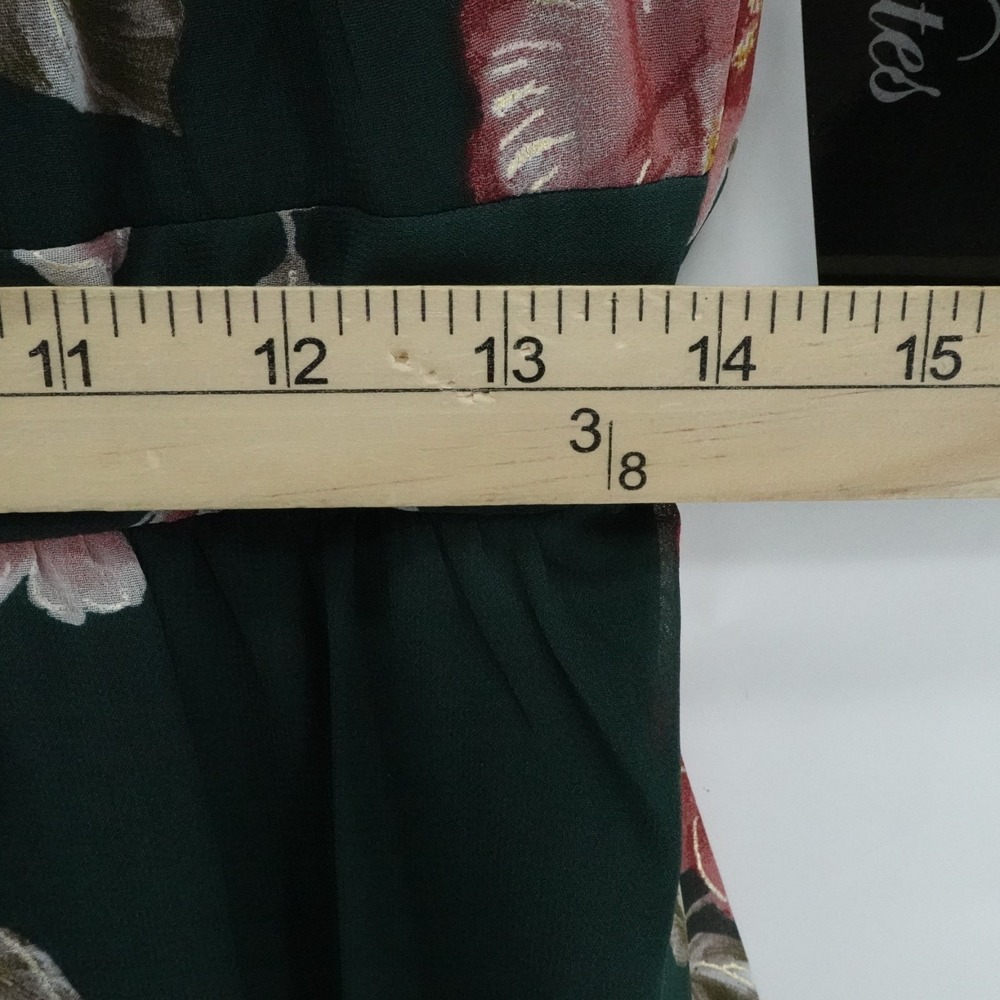 Alexa B Nites Dress Womens 6 Green Floral Maxi Belted Spring‎ Boho Casual - Picture 7 of 10